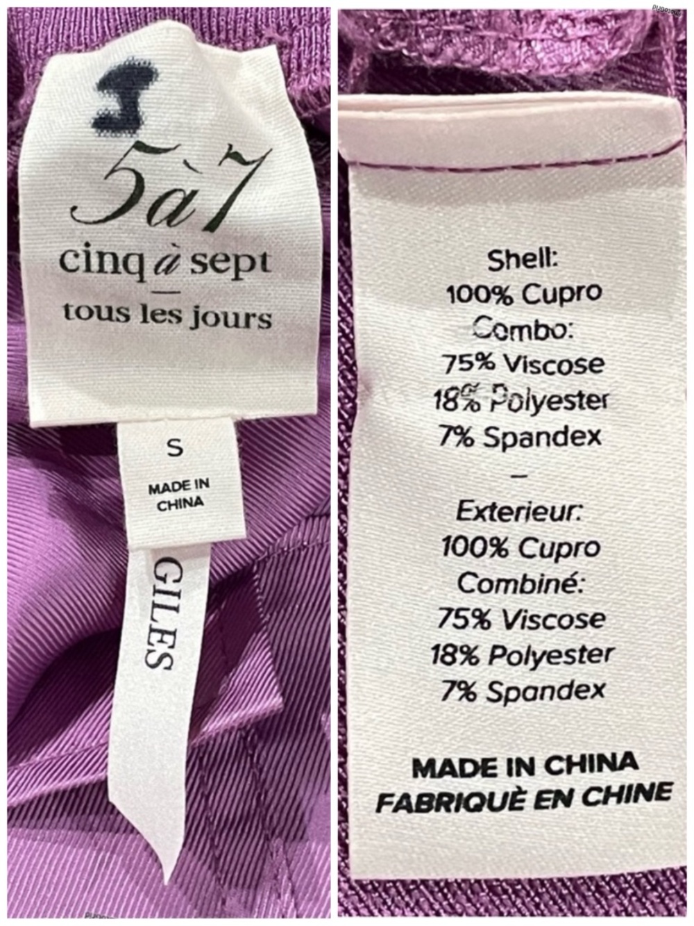 CINQ A SEPT Purple Silky High Waist Pants Small - Picture 10 of 11